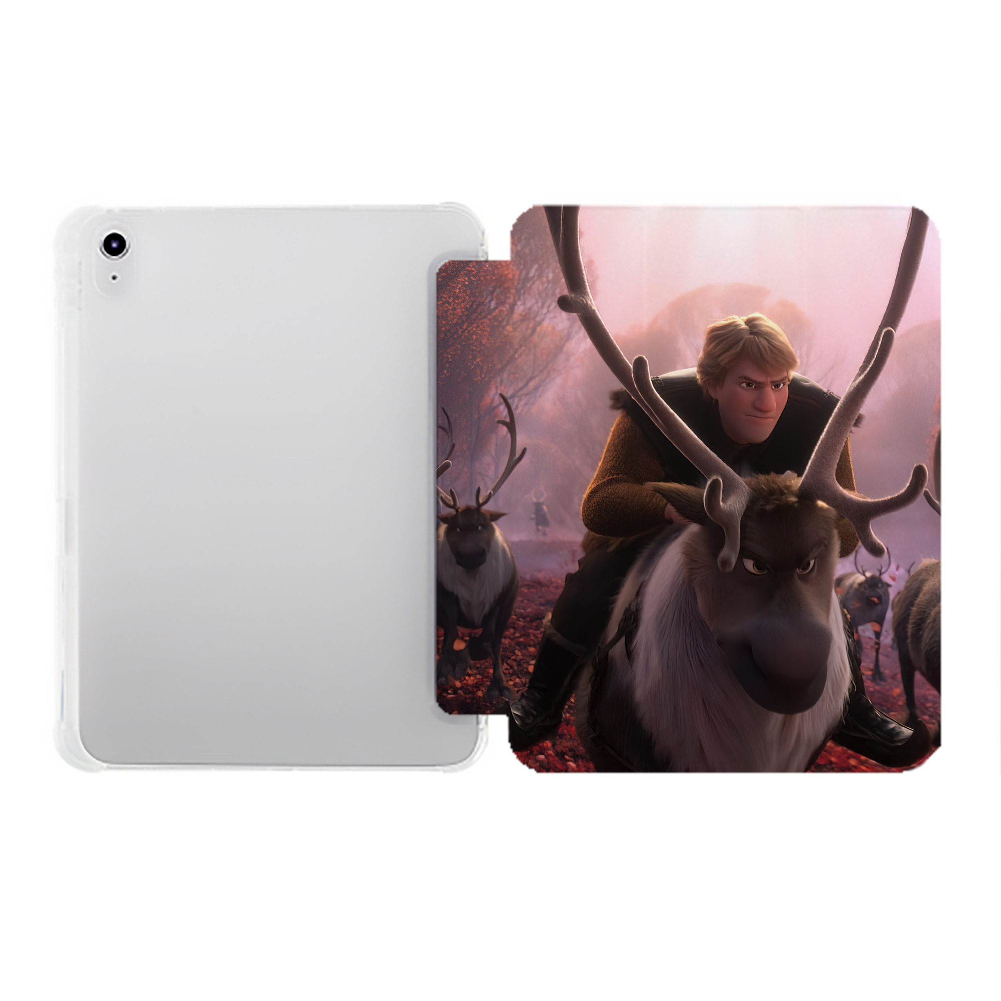 （画像用） となりのトトロ 草壁メイ 草壁サツキ My Neighbor Totoro Satsuki Kusakabe Mei Kusakabe IPad ケース ペン収納付き 三つ折りスタンド PUレザー×シリコン 対応機種9.5/10.5/10.9インチ